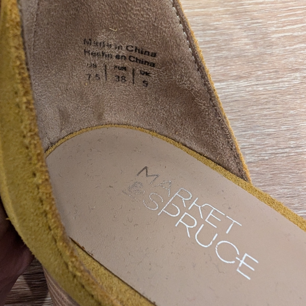 Market & Spruce Madison Suede Ankle Strap Heel Size 7.5 - Picture 7 of 14